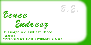 bence endresz business card